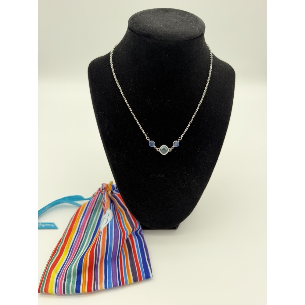 Brighton Elora Gems Sky Short Silver‎ Tone Necklace JM4193